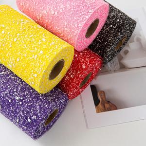 Rollos de Tul Seco con Diseño de Copos de Nieve de 15 cm x 15 m, Poliéster Duradero, Decoración para Bodas, Cumpleaños, San Valentín, Navidad, Fiestas, Flores - Product Image 3
