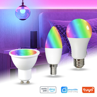 Ampoule LED intelligente RGB Lampara Bombillo GU10 A60 A70 C37 Zigbee Wifi Rgbcw Tuya Alexa 5W 9W Spot sans fil E27 Type de base