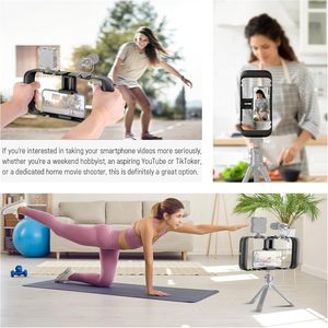 NEEWER Rig vidéo pour smartphone, stabilisateur vidéo pour téléphone, cage de vlogging avec support de trépied à griffe froide, rig pour smartphone pour vidéaste - Product Image 6