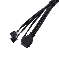 Câble d'extension USB monté sur le panneau avant 1 à 4 ports double USB 2.0 Double USB 3.0 Entrée audio Sortie Circuit imprimé
