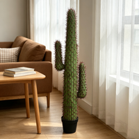 Grand Cactus Artificiel en Pot, Plante Succulente en PE, Décoration de Vitrine, Décoration Intérieure, Résistant aux UV, Écologique, Réaliste