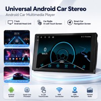 Radio Universal para Auto Android de 7 Pulgadas, 2GB 64GB, Pantalla Integrada, Bluetooth 5.0, FM AM RDS y Ecualizador de 32 Bandas para Mejora de Audio