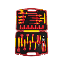 VDE-Isolierte Handwerkzeuge, 24-teiliges Set, automatische Kombination, ABS-Kunststoff- und Stahlkoffer, für Wartung, OEM-Verpackung