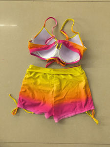 مخزون من لونين طباعة Underwire رفع ملابس السباحة النساء Boyleg قصيرة بيكيني ملابس السباحة - Product Image 3