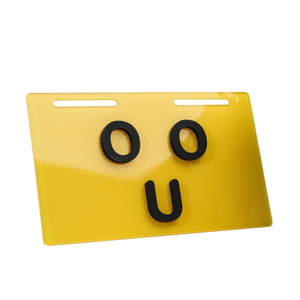 Plaques <span class=keywords><strong>d</strong></span>'<span class=keywords><strong>immatriculation</strong></span> britanniques personnalisées sur mesure, lettres 3D en gel acrylique, finition brillante, couleur personnalisée, ajustement universel - Product Image 3