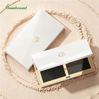 Palette de poudre ABS remplaçable, boîte en aluminium magnétique, palette d'ombres à paupières personnalisée, boîte carrée pour cosmétiques