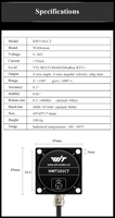 Capteurs d'application robotique anti-vibration de qualité industrielle WitMotion HWT101CT-TTL IP67, inclinomètre d'angle de l'axe Z, précision de 0,01