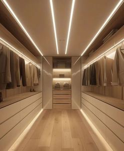 Armario de madera de almacenamiento abierto de lujo Diseños modernos para gabinete de pared del dormitorio - Product Image 2