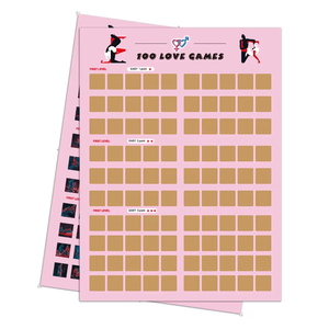 100 <span class=keywords><strong>Sex</strong></span> Position Challenge Card Scratch-Off Poster juego de amor divertido adulto amor pareja juego de aventura - Product Image 5
