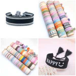 Pulsera Songfu de Tamaño Ajustable, Pulseras con Borlas Bordadas en 3D con Logotipo Personalizado, Regalos para Festivales - Product Image 3