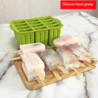 Fabricant en gros de moules en silicone de qualité alimentaire pour glaces et sucettes glacées en forme de cubes avec logo personnalisé à vendre