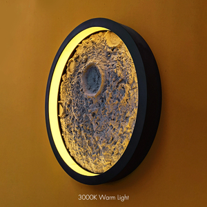 Modern Large <strong>3D</strong> Background <strong>Wall</strong> or Ceiling Decorative Fiber Glass Levitating LED Moon <strong>Light</strong> Lamp for Office Restaurant Hallway - Product Image 2