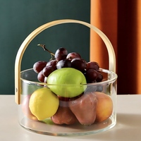 Nouveaux paniers portables en verre, distributeurs de thé aux fruits, saladiers, assiettes à collations et à fruits secs pour la maison