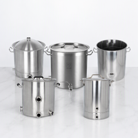 Marmite à soupe en acier inoxydable personnalisable avec couvercle, marmite à soupe commerciale robuste, usine OEM pour restaurant, buffet, traiteur