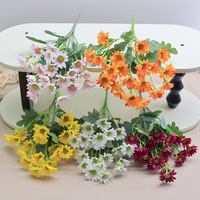 Fleurs artificielles en soie de chrysanthème sauvage et de camomille pour accessoires de photographie et décoration intérieure, style réaliste et tendance