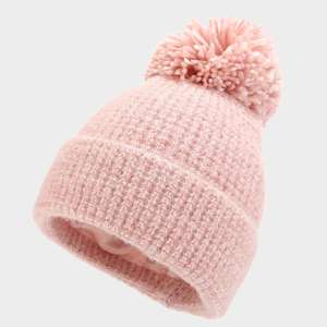 Nuevo Conjunto de Gorro, Guantes y Bufanda de Punto con Bola de Peluche en Color Melange 2024, Conjuntos de Punto Gruesos y Cálidos para Mujer, Otoño Invierno - Product Image 3