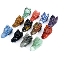 Gros Quartz Pierre Cristal Sculptures En Gros Naturel Améthyste Gemme Cristal Sculpté Sculpture Tête De Dragon
