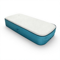Matelas pneumatique à bords épaissis, lit d'air portable avec pompe intégrée pour une utilisation en intérieur et en extérieur
