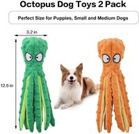 KINYU-Jouet à mâcher écologique en forme de pieuvre, en peluche froissée, pour chiot, jouet interactif pour chien