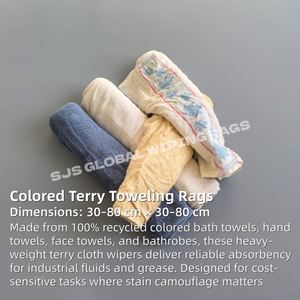 Trapos de Algodón 100% Coloridos para Limpieza Industrial, Trapos de Toalla para Limpiar Máquinas y Aceite - Product Image 2