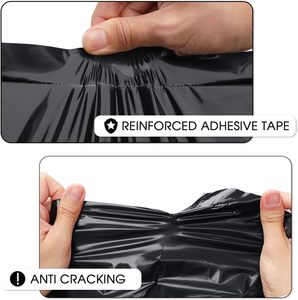 Sacs d'expédition Huamaohengchun, enveloppes, pochettes postales avec adhésif auto-adhésif, imperméables et résistantes aux déchirures, noirs - Product Image 4