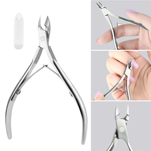 Tijeras para cutículas de uñas en 4 colores, manicura de acero inoxidable, cortaúñas coloridas, removedor de piel muerta, pedicura, alicates de pico de águila - Product Image 5