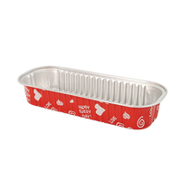 Barquette de cuisson jetable en aluminium de 200 ml, mini-récipient à gâteau, résistant au four, rectangulaire, écologique, qualité alimentaire, pour pâtisserie maison et desserts