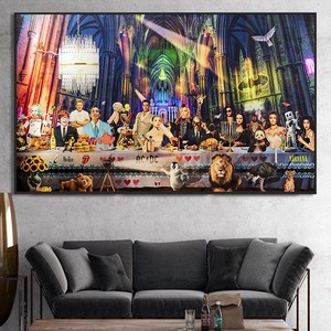Décor <span class=keywords><strong>de</strong></span> maison drôle <span class=keywords><strong>de</strong></span> dessin animé célèbre film étoiles imprimés affiche d'art mural moderne dernier dîner pop Art décor mural <span class=keywords><strong>de</strong></span> maison - Product Image 1