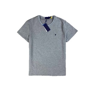 Camiseta de Verano de Manga Corta para Hombre y <span class=keywords><strong>Mujer</strong></span>, Color Sólido, Logotipo Bordado, Camiseta de Algodón para Hombre - Product Image 5