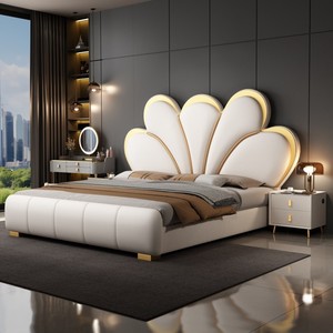 <span class=keywords><strong>Lit</strong></span> plateforme moderne, luxueux, durable et élégant, capitonné <span class=keywords><strong>en</strong></span> similicuir souple, <span class=keywords><strong>en</strong></span> <span class=keywords><strong>bois</strong></span> <span class=keywords><strong>de</strong></span> pin massif, avec <span class=keywords><strong>coffre</strong></span> <span class=keywords><strong>de</strong></span> rangement, disponible <span class=keywords><strong>en</strong></span> tailles King et Queen, assemblé. - Product Image 6