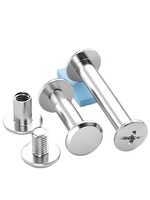 Vis à rivet mère-enfant M4/M5 en acier inoxydable 304 finition brillante pour albums, carnets et livres d'échantillons, à verrouillage croisé