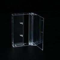 Boîtes de protection vides en gros, étuis de rangement en plastique transparent pour cassettes audio, boîtes extérieures pour bandes magnétiques