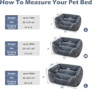 Cama ortopédica rectangular lavable para perros pequeños, medianos y grandes, cama suave y relajante para cachorros con base antideslizante - Product Image 4
