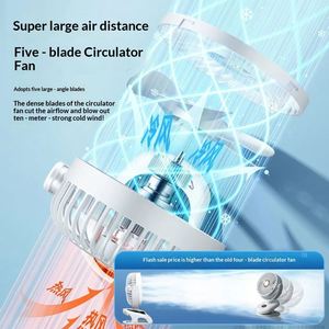 Ventilador de Pared con Clip, 3 en 1, Portátil, Recargable de 5400 mAh, con Pantalla Digital Pequeña, OEM, ODM, Personalizado, Venta al Por Mayor - Product Image 2