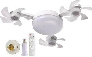 <span class=keywords><strong>Ventilador</strong></span> <span class=keywords><strong>de</strong></span> <span class=keywords><strong>Techo</strong></span> <span class=keywords><strong>Plegable</strong></span> 2 en 1 con Luz LED, Control Remoto, Temperaturas Ajustables y 3 Velocidades <span class=keywords><strong>de</strong></span> Viento - Product Image 2