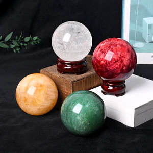 Оптовая продажа, шарик из розового кварца, смешанные драгоценные камни, сфера духовного исцеления, кристаллы, резьба, поделки, Цветочная Агатовая Сфера - Product Image 4