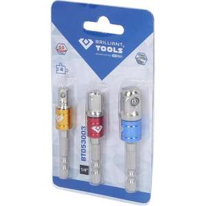 BRILLIANT TOOLS - BT053003 1/4 ''+ 3/8'' + 1/2 ''carré-jeu d'adaptateurs (3 pièces) -EAN 4042146868461 INSERTS POUR VISSER - Product Image 3