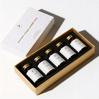 Boîte-cadeau de luxe personnalisée haut de gamme pour collagène et peptides, avec finition bronzante, boîtes rigides pour usage médical