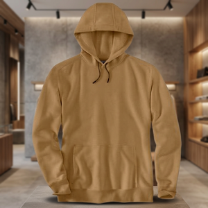 Tissu polaire super doux personnalisé en gros, 53% coton, 43% modal, 4% élasthanne, respirant, extensible dans les 4 sens, broderie 3D, coupe droite pour homme - Product Image 2