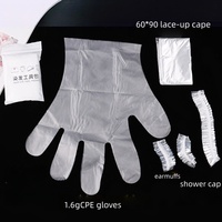 Kit de 8 pièces d'outils de coloration capillaire professionnels jetables et durables pour salon : Bol mélangeur, Brosse, Cape, Gants, Protège-oreilles, Bonnet de douche, Pinces à cheveux