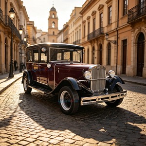 Voiture électrique classique de luxe fermée Zhenda Bourgogne, véhicule antique haut de gamme à structure en acier pour voyages et visites en extérieur - Product Image 4