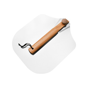 Aluminum Pizza Spatula 12 Inch Foldable Wooden Handle Baking Transfer Tool For Pizzas And Cakes - Product Image 3