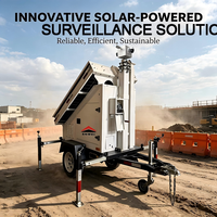 Remolque de Vigilancia Solar Portátil con Cámara CCTV, Remolques de Vigilancia Solares Fuera de la Red para Seguridad en Exteriores