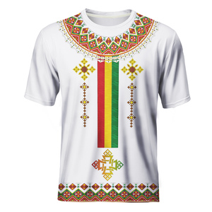 <span class=keywords><strong>T</strong></span>-<span class=keywords><strong>Shirt</strong></span> Personalizzata con Design Etiope Habesha per Uomo, Economica, Manica Corta, in Poliestere, Vendita all'Ingrosso - Product Image 4