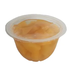 Diced peach in plastic cups canned peaches fruit cup