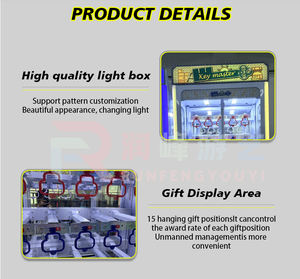 Machine de grue principale à 9 trous à pièces Jeu de vente de prix à gagner avec machine à griffes Keymaster à trou de serrure - Product Image 5