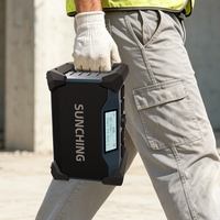 Radio de chantier robuste professionnelle 2*18W IP65 BT sans fil avec horloge, chargeur de téléphone, radio DAB FM, haut-parleur extérieur