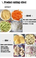 Coupe-légumes électrique pour frites de pommes de terre, manioc, taro, patate douce, gingembre, oignon, radis, concombre, carotte, trancheuse, râpeuse