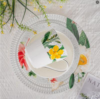 Assiettes de service en céramique de porcelaine fine PITO, design bohème moderne, style européen, durables, origine Guangdong