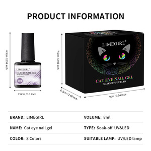 Ensemble de vernis à ongles en gel UV LED œil de chat en jade cristal 7 couleurs avec finition néon magnétique forte 15 ml chacun pour le nail art - Product Image 4